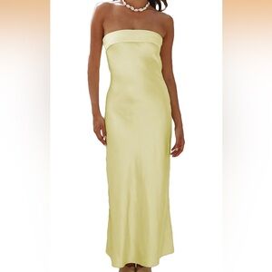 Yellow Satin Gown